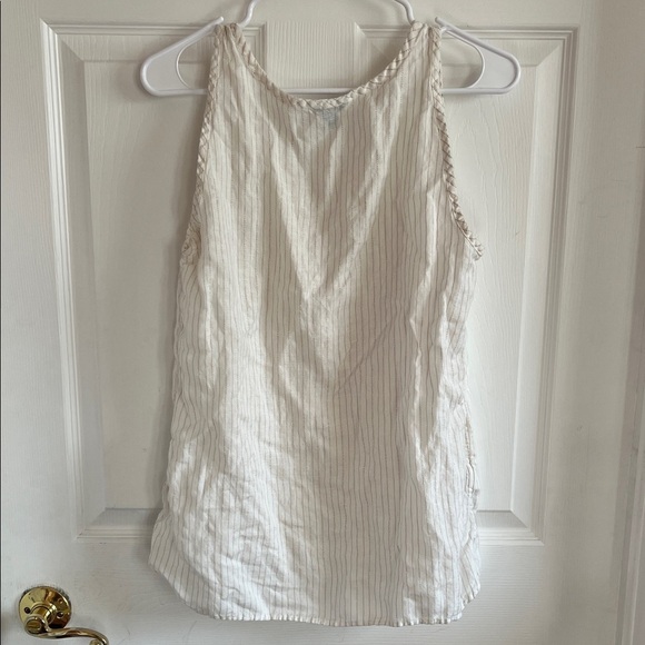 Eddie Bauer Cream Striped Tank Top - Picture 5 of 5